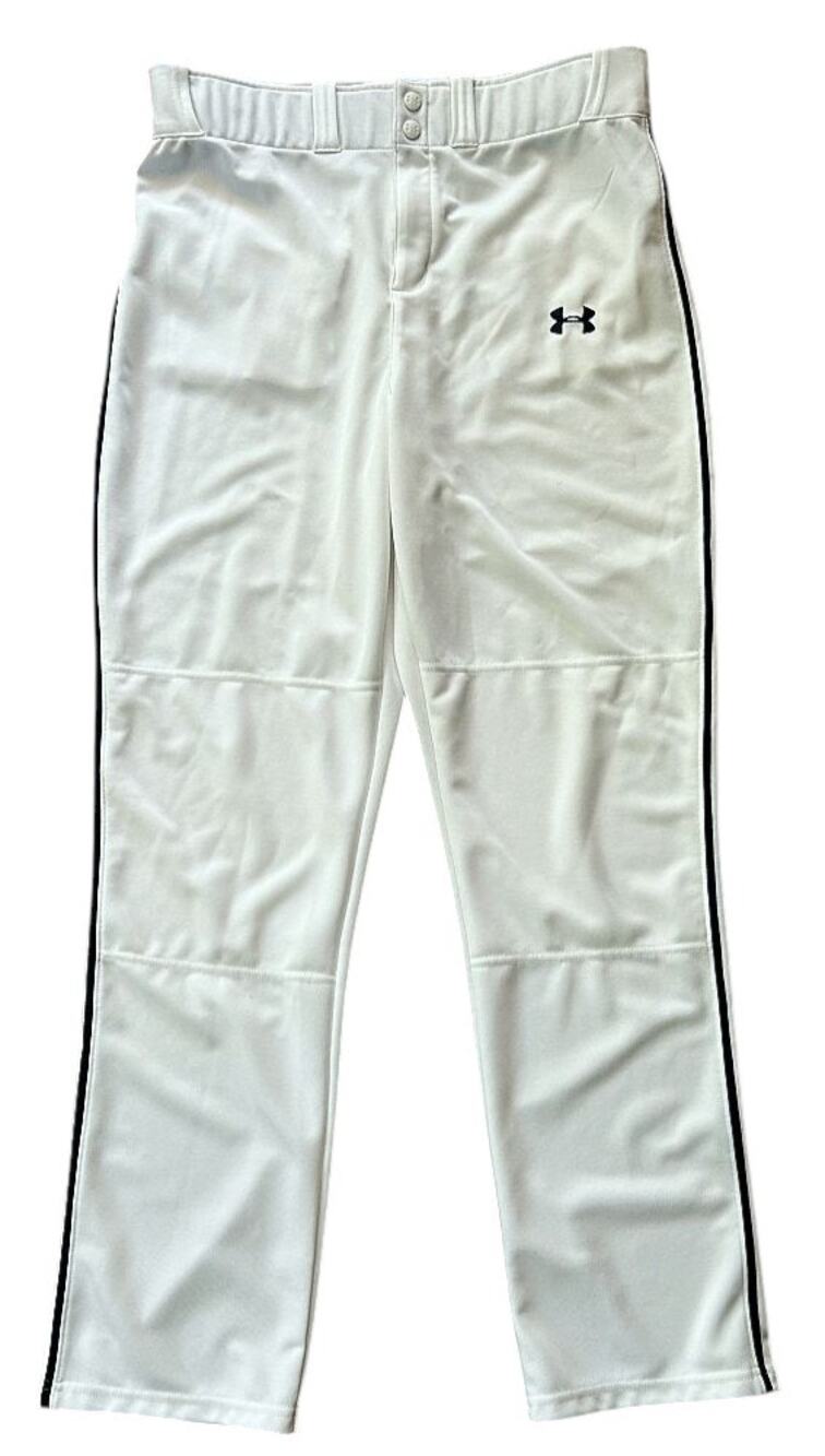 Under Armour Utility Relaxed Piped White Baseball Pants Men's Large